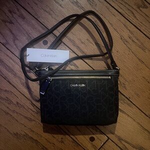 Calvin Klein Black Monogram Crossbody